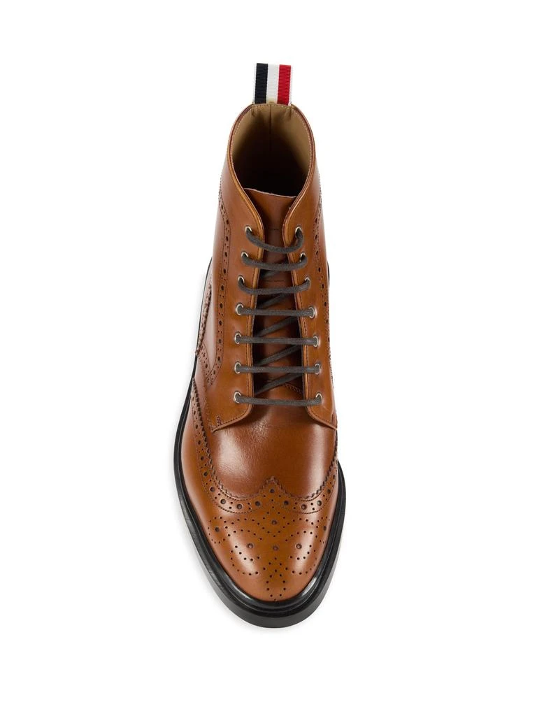 Thom Browne Leather Brogue Lace-Up Boots 5