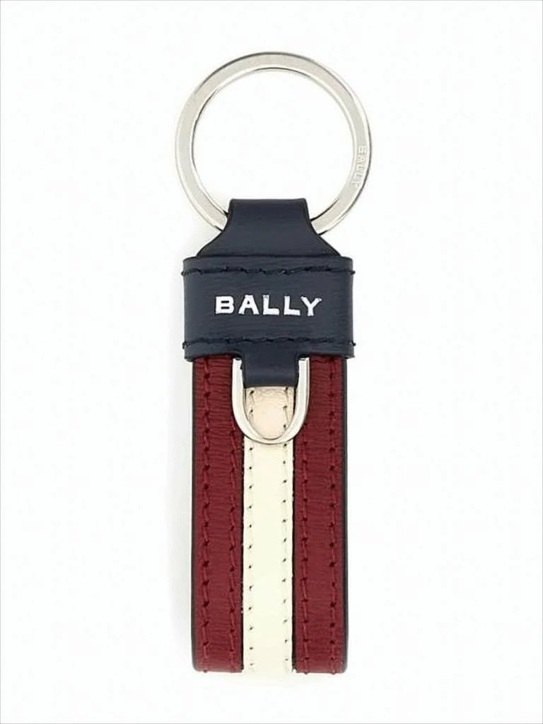 Bally Looped Red Calf Leather Keyring