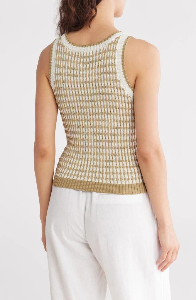 Blu Pepper Stripe Knit Sleeveless Sweater 2