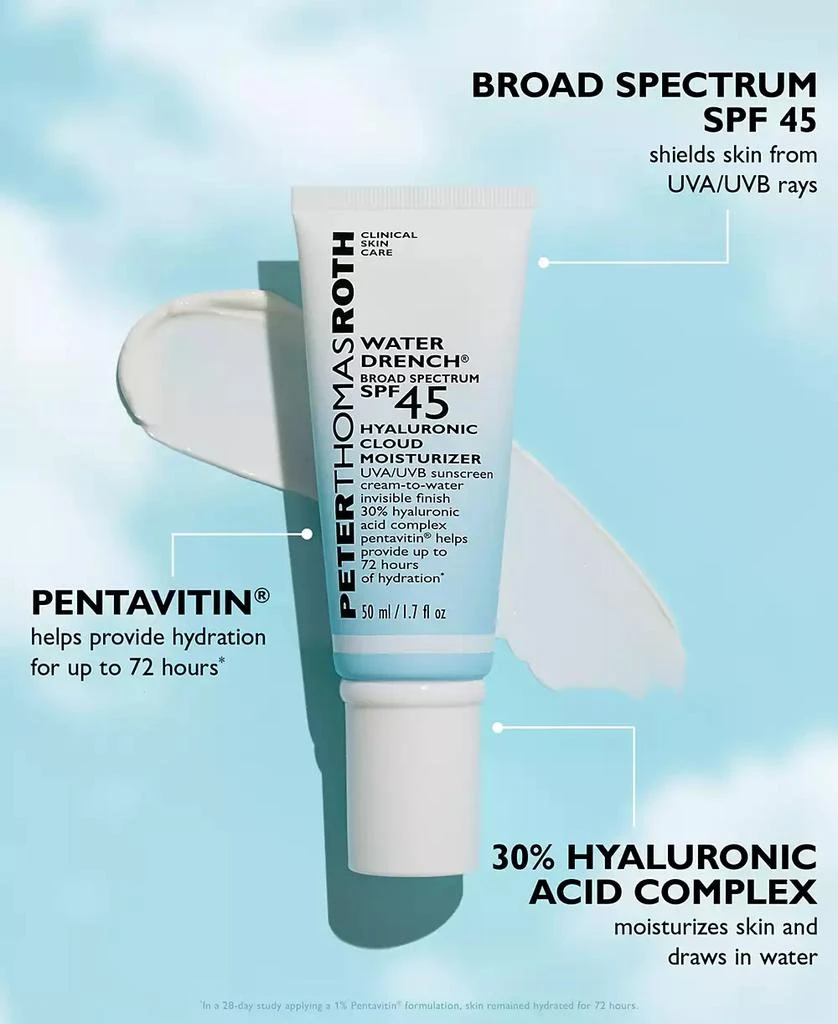 Peter Thomas Roth Water Drench Broad Spectrum SPF 45 Hyaluronic Cloud Moisturizer Sunscreen, 1.7 oz 6