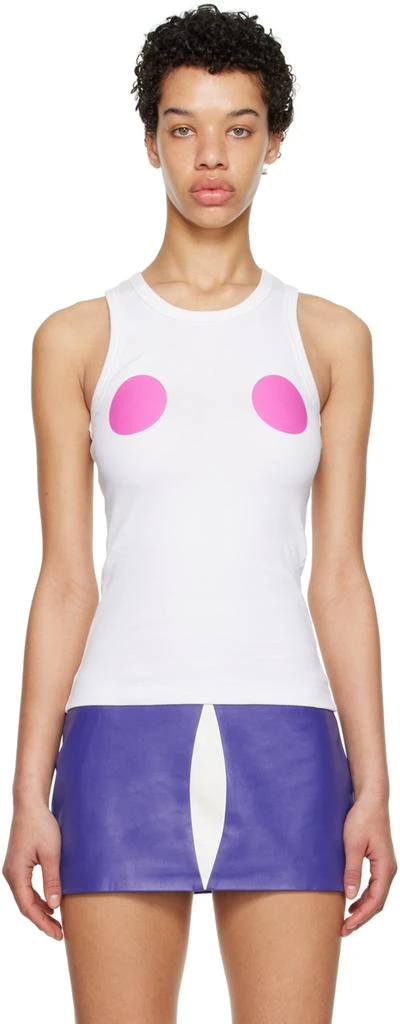 Mowalola White Circles Tank Top 1