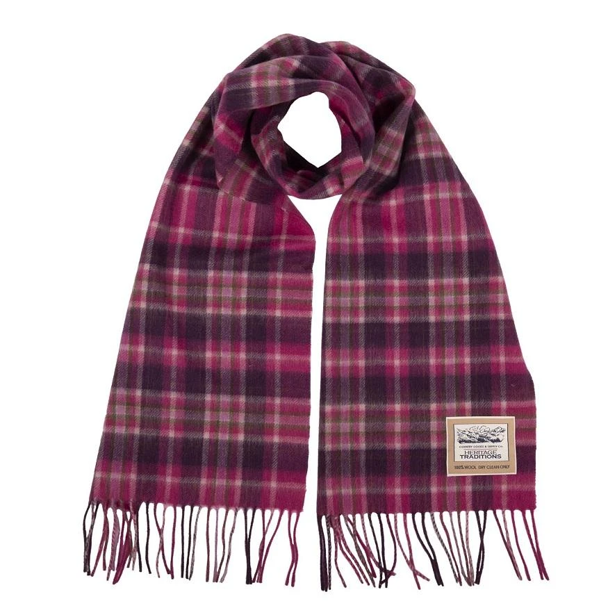 Heritage Heritage Traditions - Plum/Rose Check Scarf from Unineed
