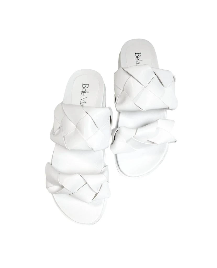 Bella Marie Women's Judy Platform Sandal In White 2