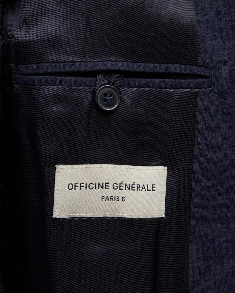 Officine Générale Men's Nehemiah Seersucker Sport Coat 6