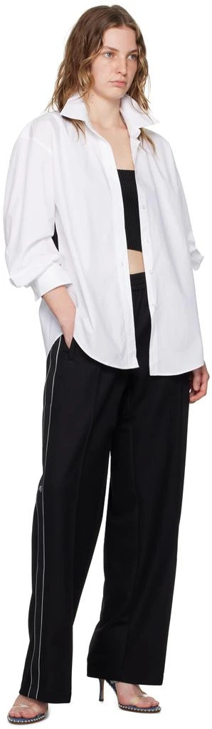 Alexander Wang White & Black Pre-Styled Cropped Cami Shirt 4