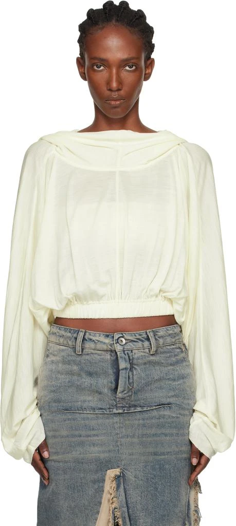 Rick Owens Off-White Concordians Cropped Tunic Hoodie 1