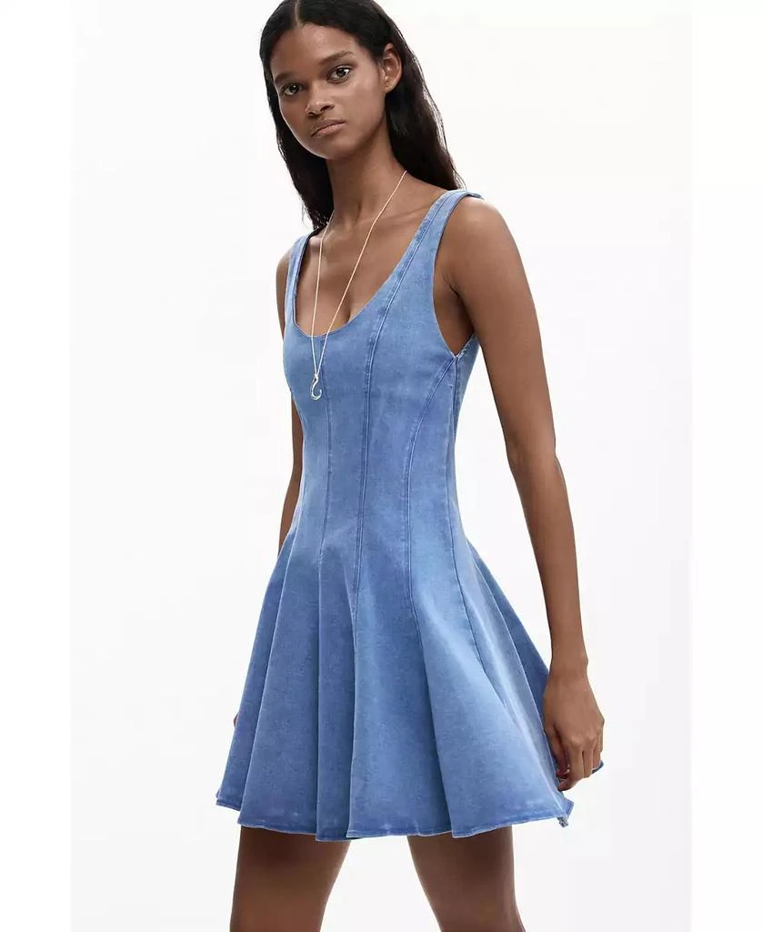 blue sleeveless skater dress Cool Winter Sapphire Sleeveless Skater Dress