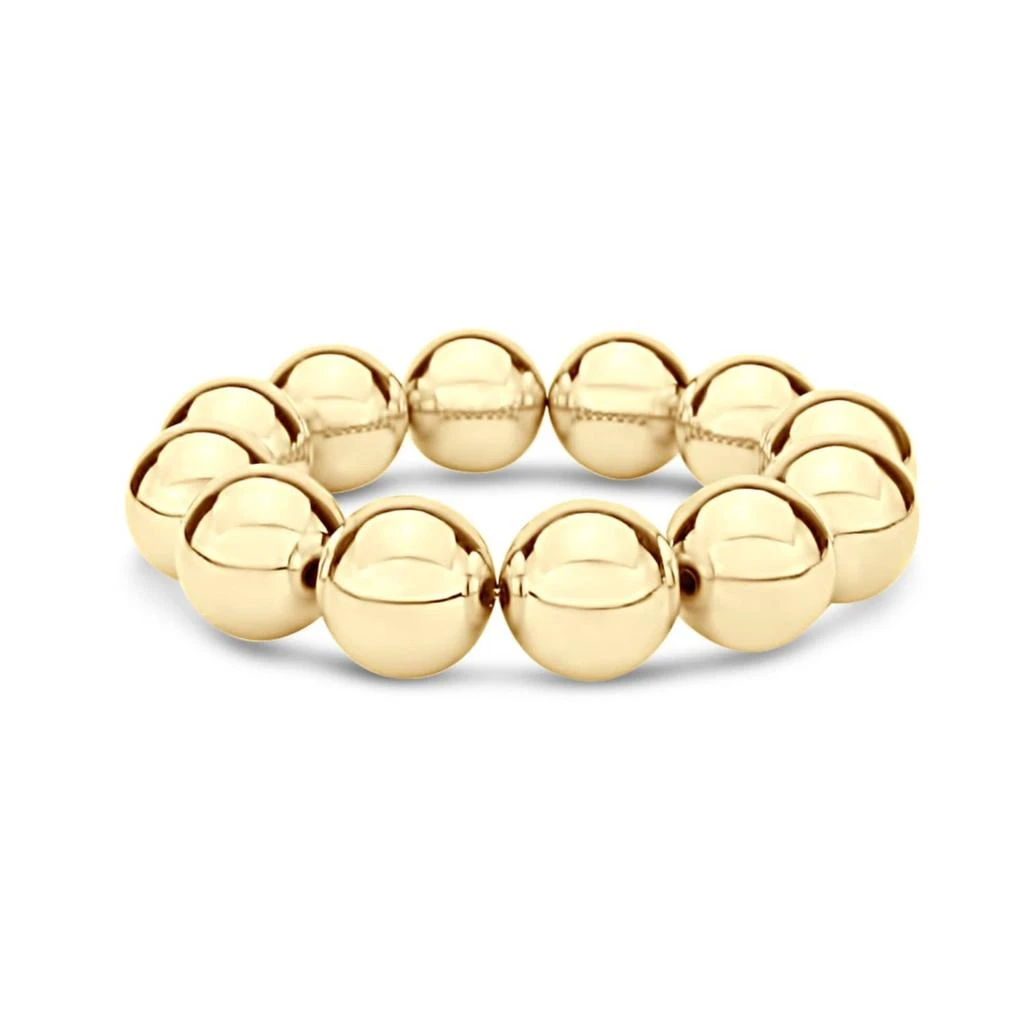 SHYMI Oversized Statement Ball Bracelet — 18K Gold-Filled, Rhodium Plated, Stretch/ Elastic, Easy On / Easy Off, Day to Night