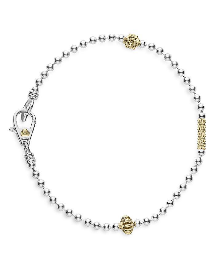 LAGOS 18K Yellow Gold & Sterling Silver Caviar Icon Beaded Bracelet