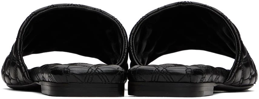 Burberry Black Leather Quilt Slides 2