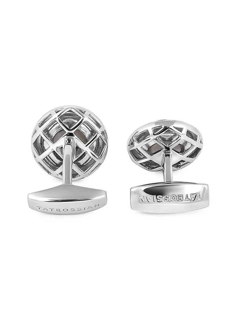Tateossian Moonstone 
Sterling Silver Cufflinks 3