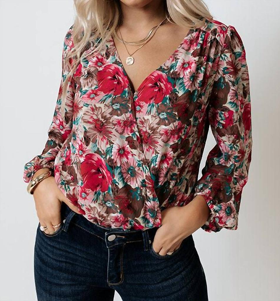 Kori Kori - Floral Cross Over Bodysuit