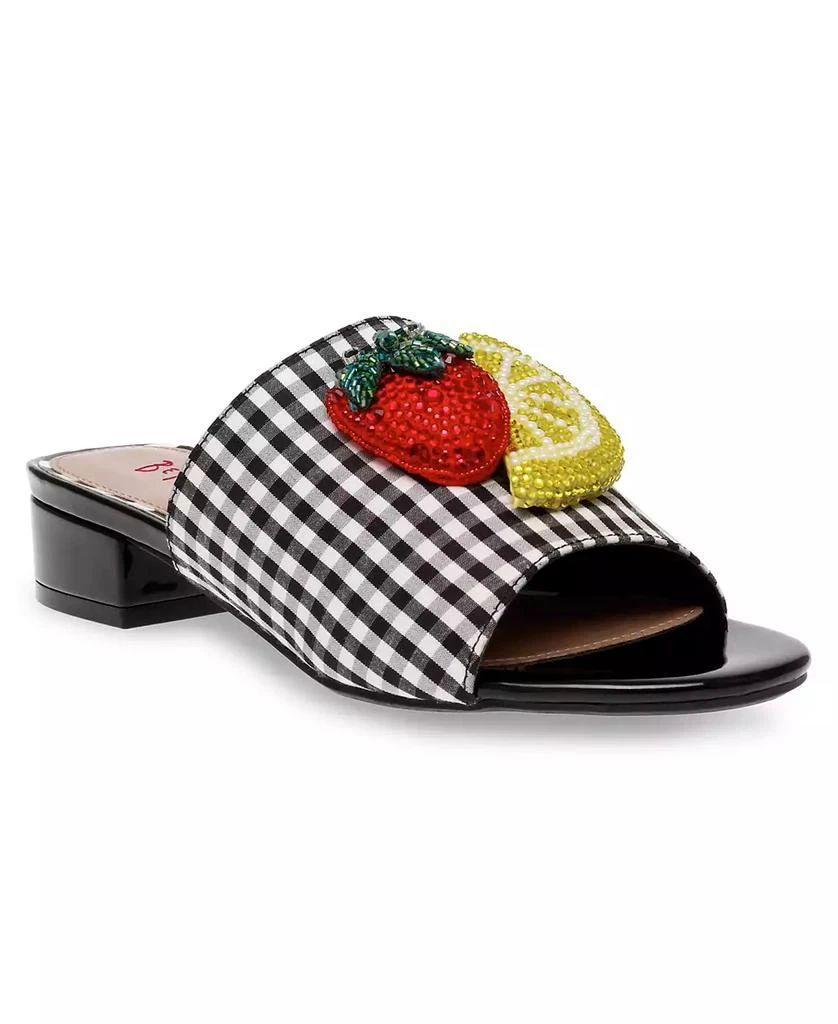 Betsey Johnson Women's Lindyy Fruit Block-Heel Slide Sandals 1