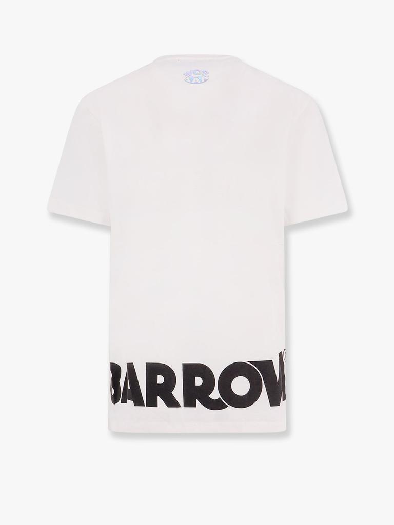 BARROW Cotton t-shirt with frontal and back logo print