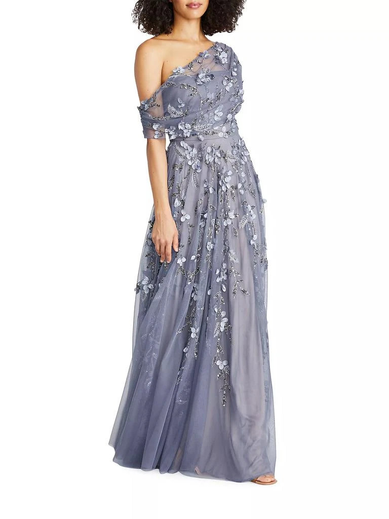 Theia Fiorella Draped Petal Gown 3