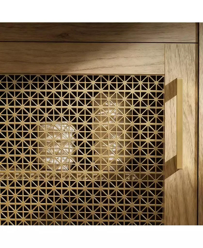 YIGII Mid-Century Modern Nightstand with Espresso Walnut Finish and Storage 5