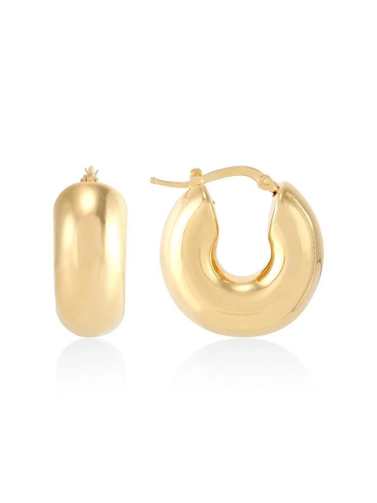 Saks Fifth Avenue 18K Yellow Goldplated Sterling Silver Chunky Hoop Earrings