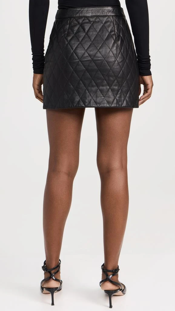 FRAME Quilted Leather Skirt 2