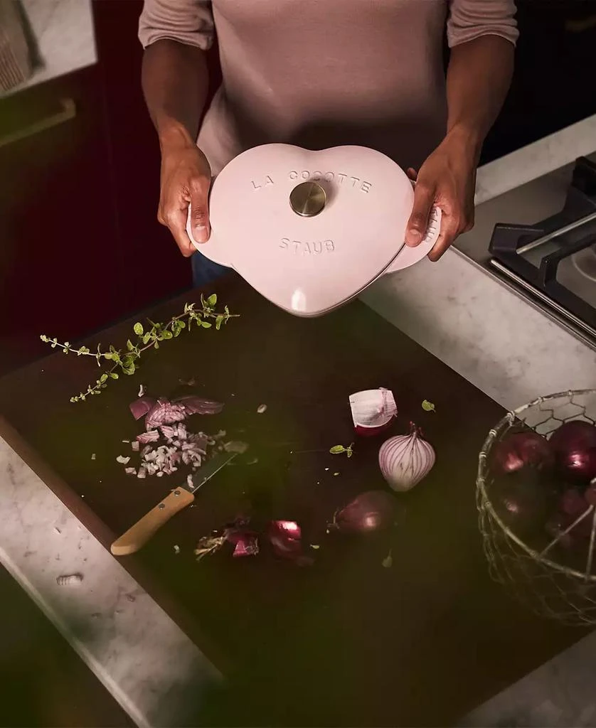 Staub Enameled Cast Iron 1.75-Quart Heart Cocotte 8