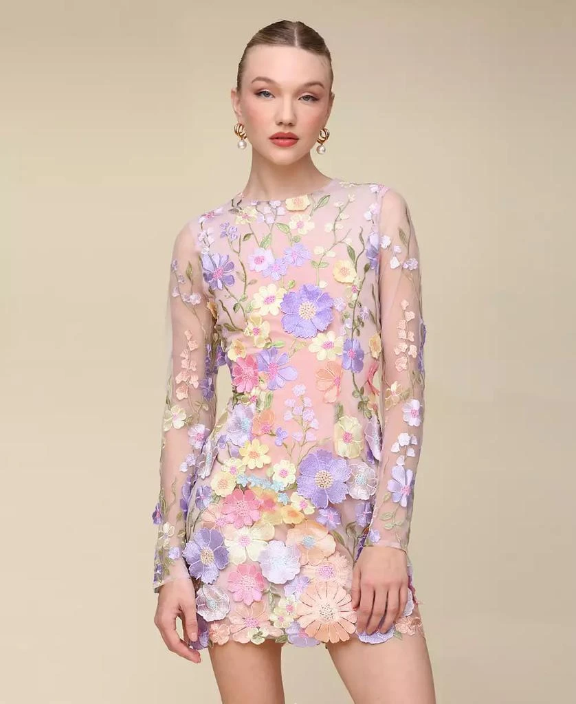Avec Les Filles Women's Floral-Embroidered Sheath Dress 2