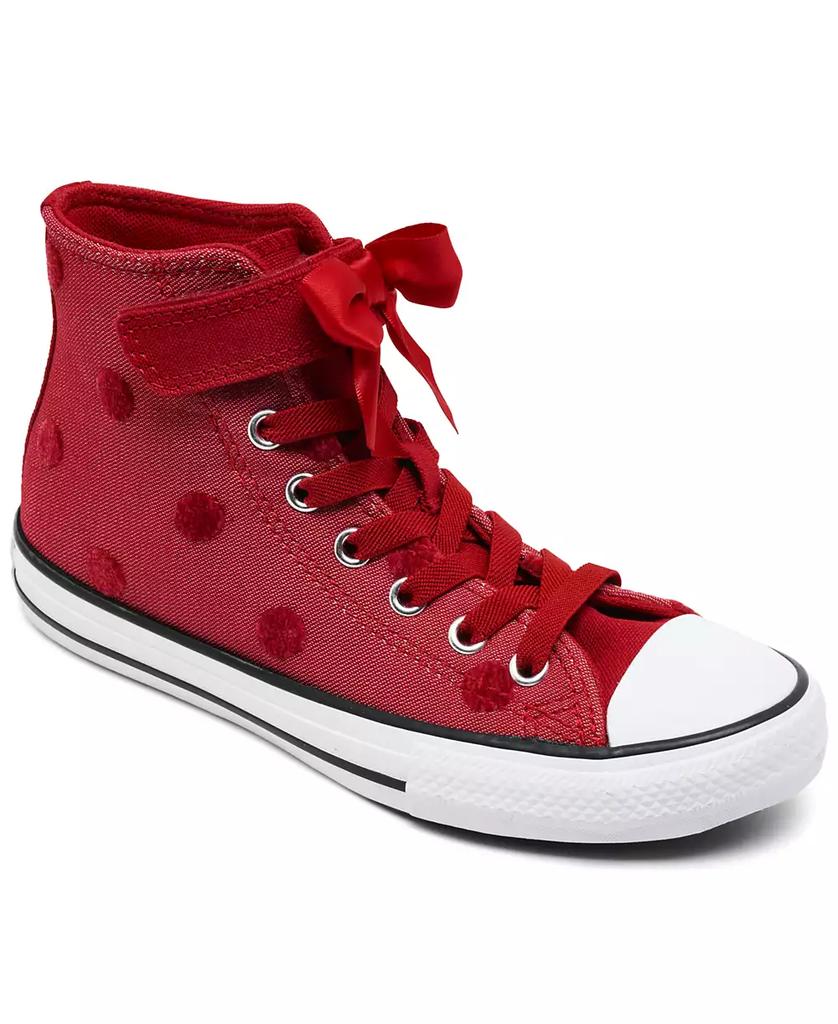 Converse Little Girls Chuck Taylor All Star Bows High Top Fastening Strap Casual Sneakers from Finish Line