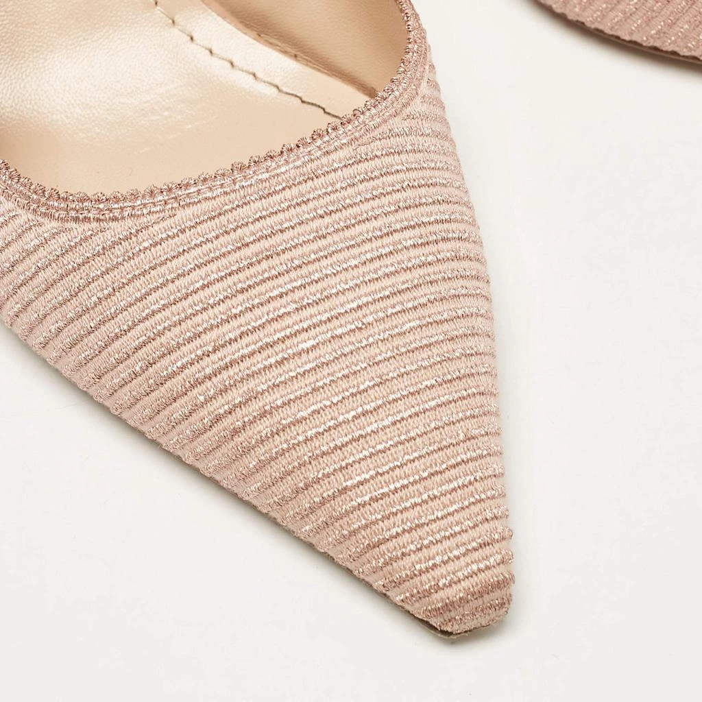 Dior Dior Pink Embroidered Canvas J'Adior Slingback Pumps Size 39 7