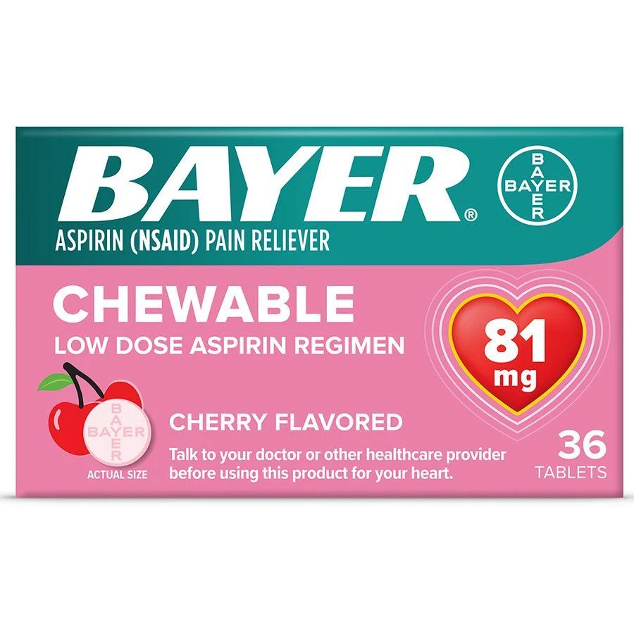 Bayer Chewable Low Dose Aspirin Cherry 1