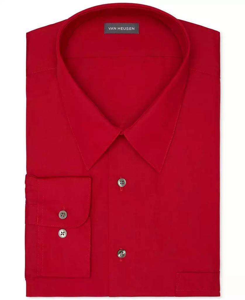Van Heusen Men's Big & Tall Classic/Regular Fit Wrinkle Free Poplin Solid Dress Shirt 3