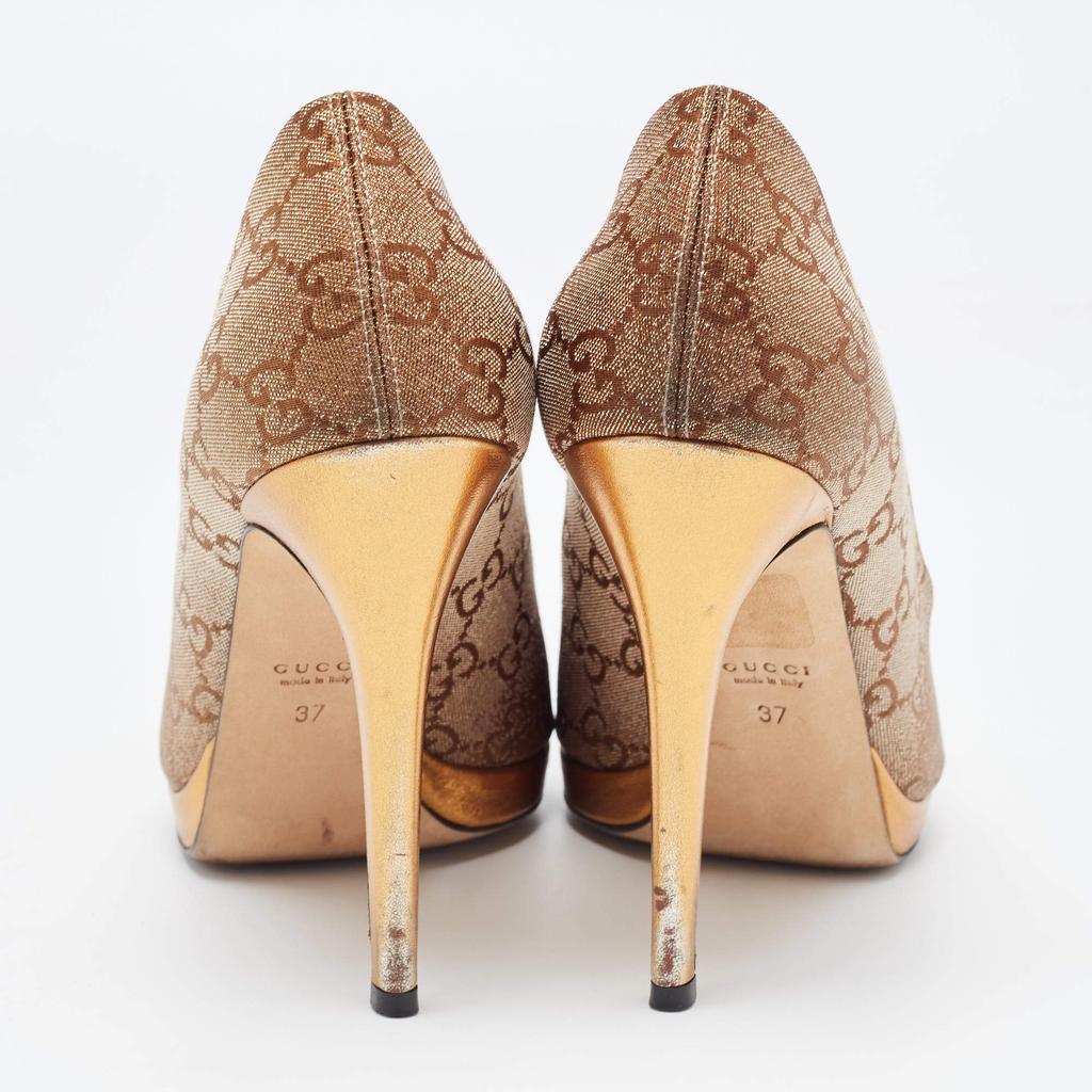 Gucci Gucci Bronze GG Canvas and Leather New Hollywood