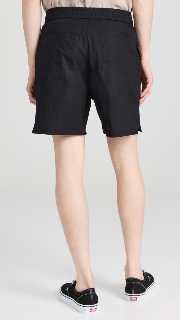 Officine Générale Dony Shorts Piece Dyed Cotton Poplin 6.25"