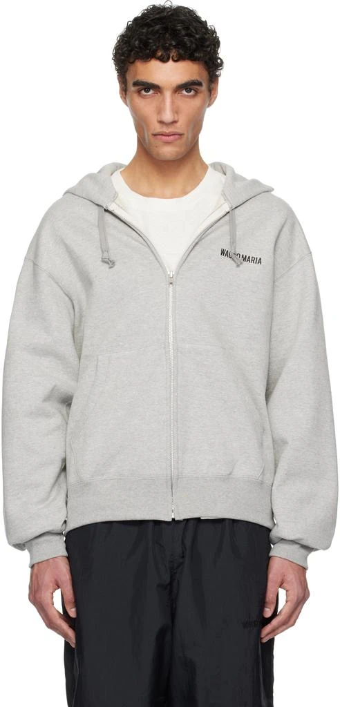 Wacko Maria Gray Heavy Weight Full Zip Hoodie 1