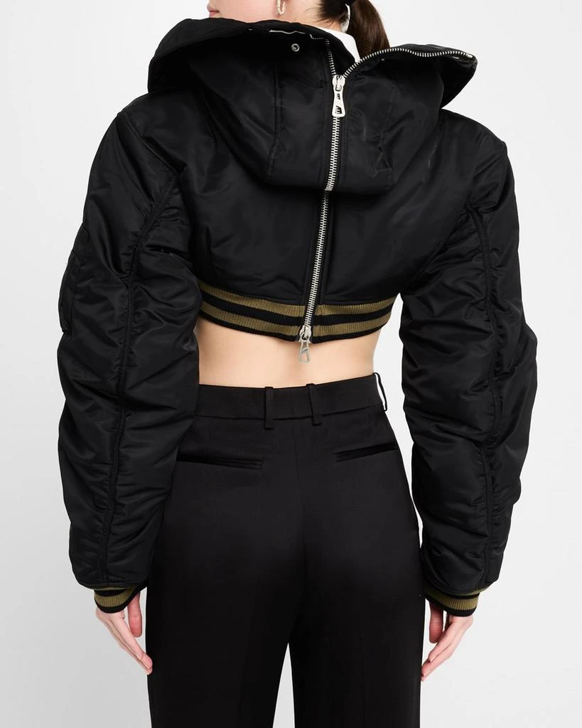 Jean Paul Gaultier Nylon Cropped Padded Bomber 3