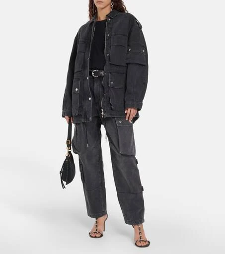 Isabel Marant Elore denim cargo pants 2