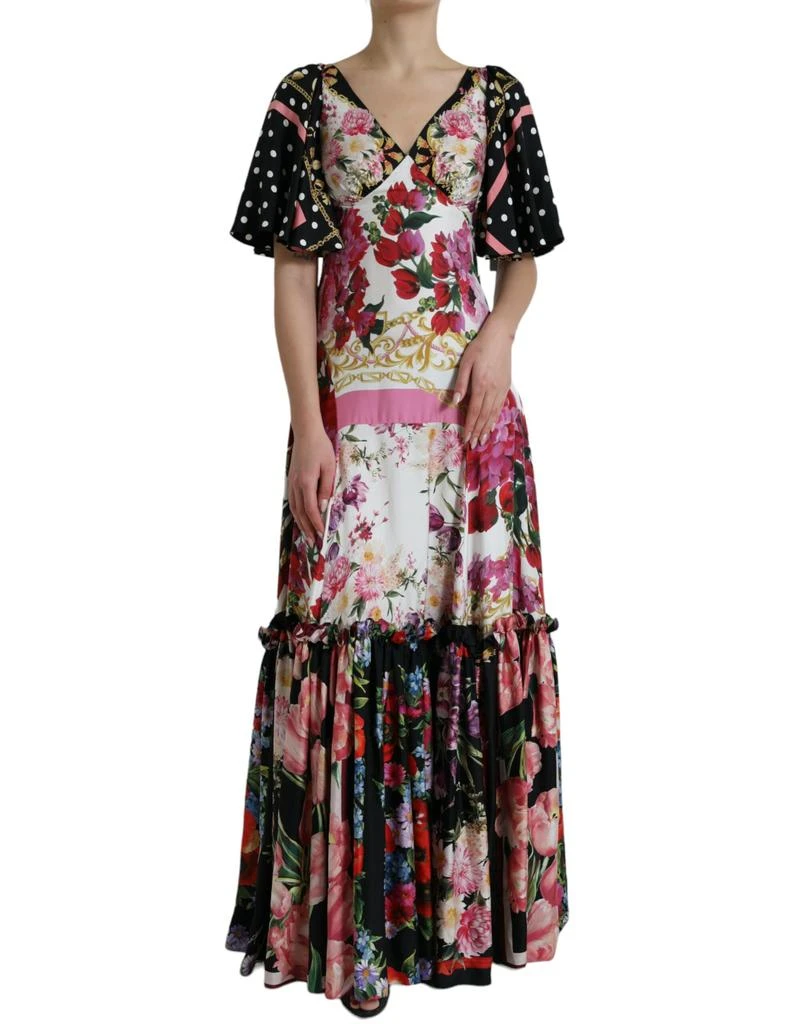 Dolce 
Gabbana Floral Print Silk Twill Gown Women
s Dress
