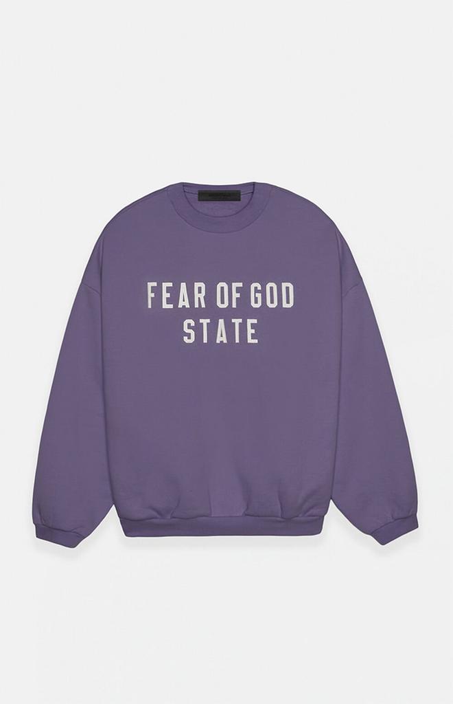 Essentials Lavender Heavy Fleece Crew Neck Sweatshirt