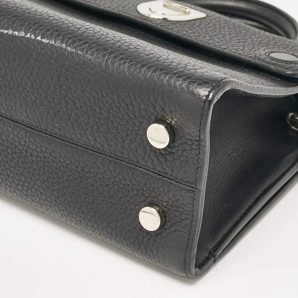 Dior Dior Black Leather Mini Diorever Top Handle Bag 20