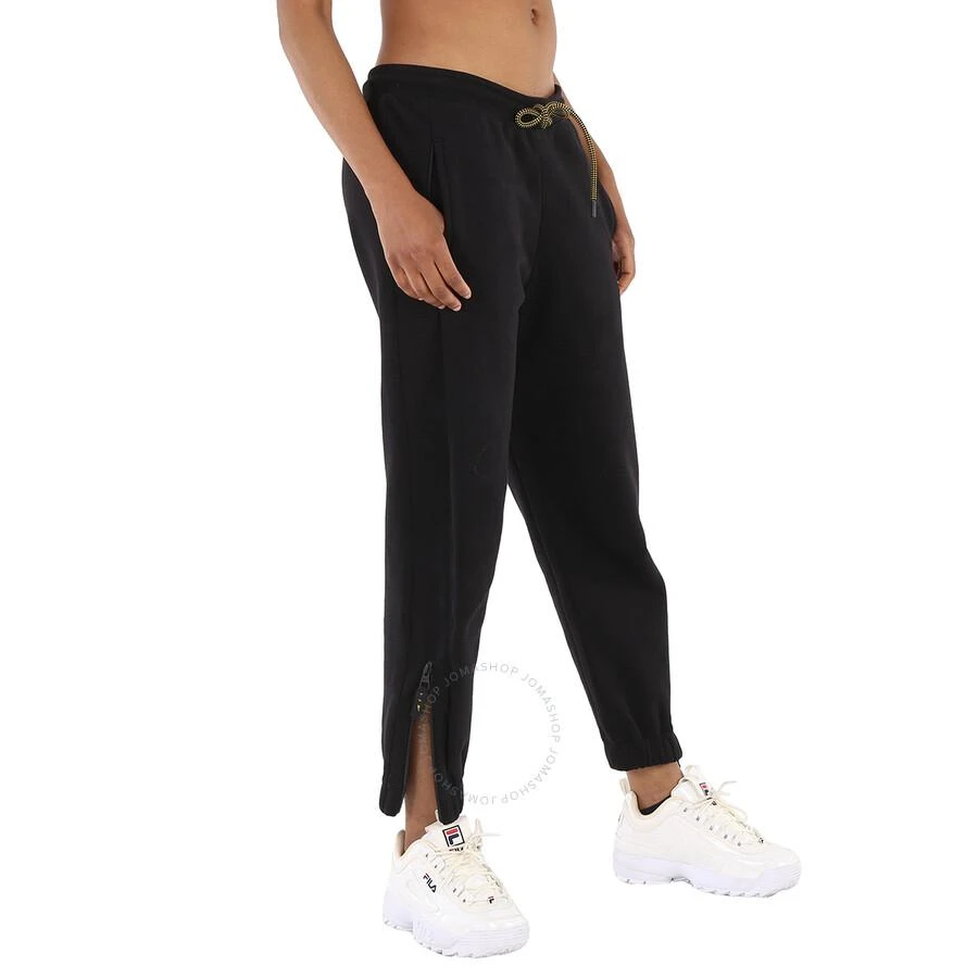 Reebok Ladies Black Logo-embroidered Track Pants 2