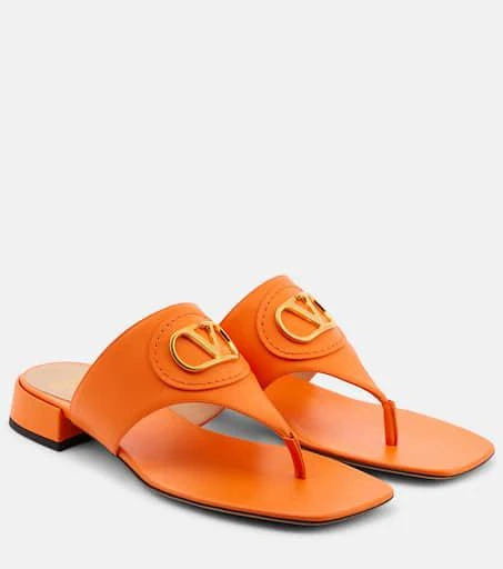 Valentino VLogo Signature leather thong sandals 1