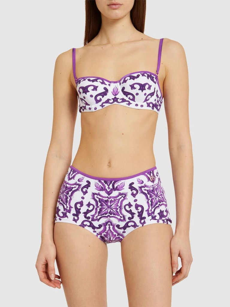 Dolce & Gabbana Maiolica Printed Jersey Bikini 1