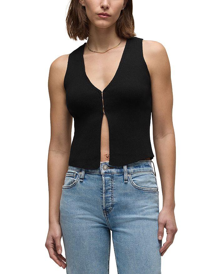 Hudson Sleeveless V Neck Sweater