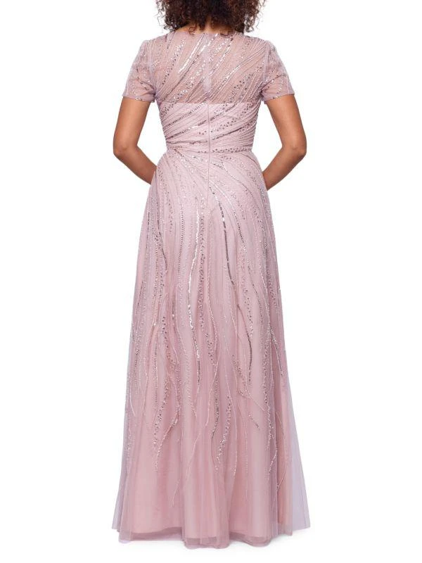 XSCAPE Beaded Chiffon A Line Gown 2