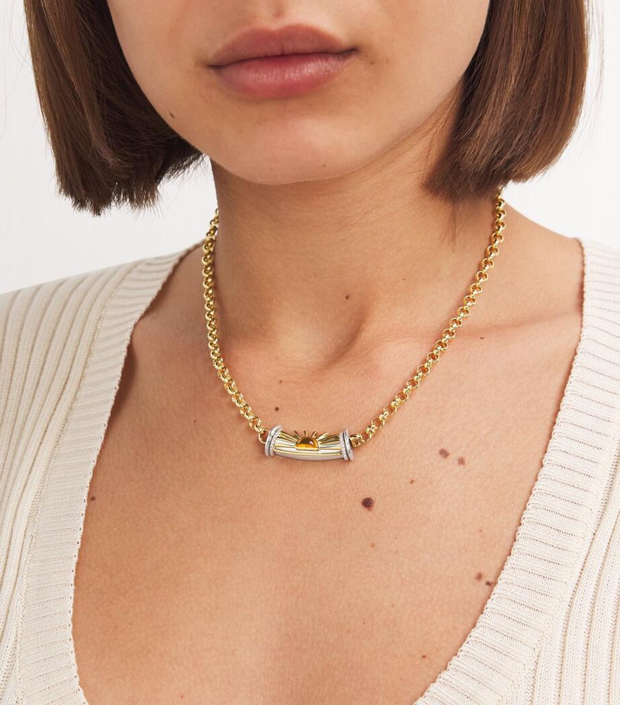 L'ATELIER NAWBAR Yellow Gold, Diamond and Citrine Lot N*91 Necklace