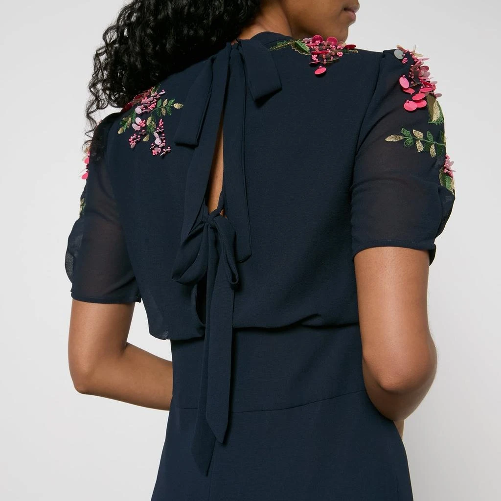 knee length dresses for ladies Floral Long Sleeve Midi Dress main image 0