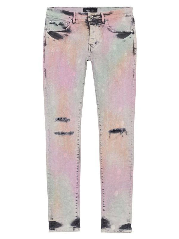 Purple Brand Acid Camo Stretch Skinny Jeans 1