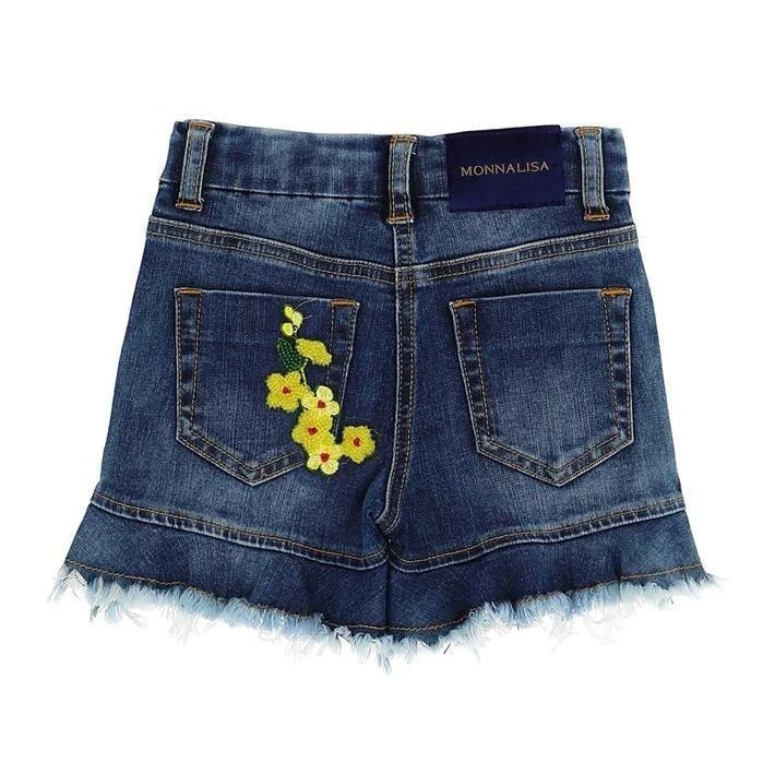 MONNALISA Monnalisa Floral Motif Distressed Shorts 2
