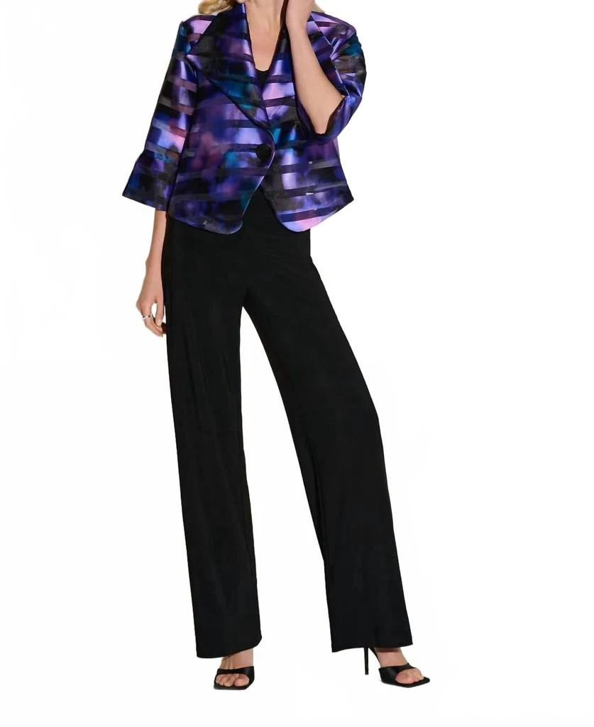 JOSEPH RIBKOFF Abstract Print Swing Style Blazer In Black/multi 4
