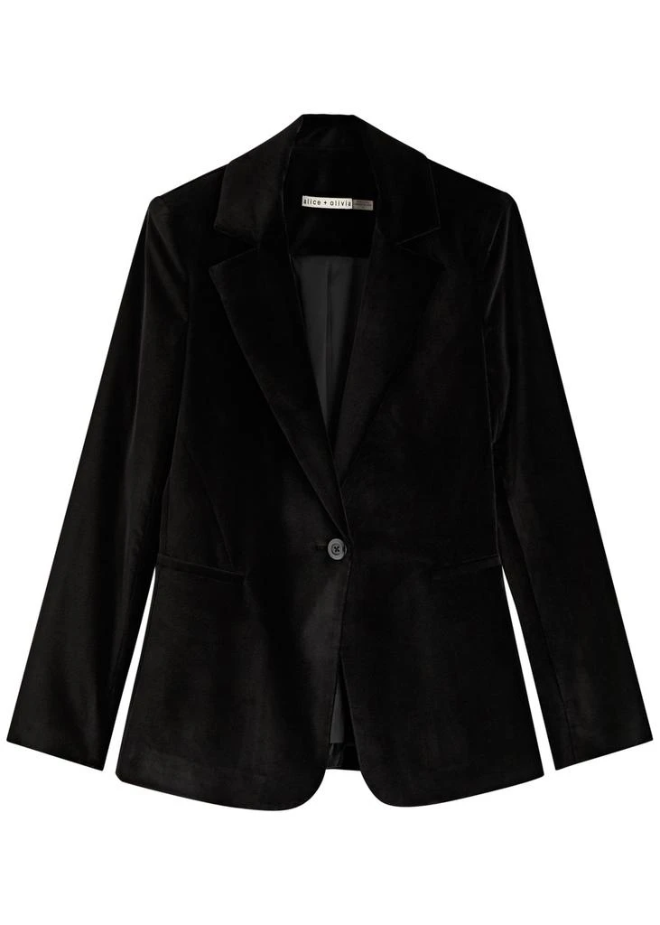 Alice + Olivia Macey velvet blazer 1