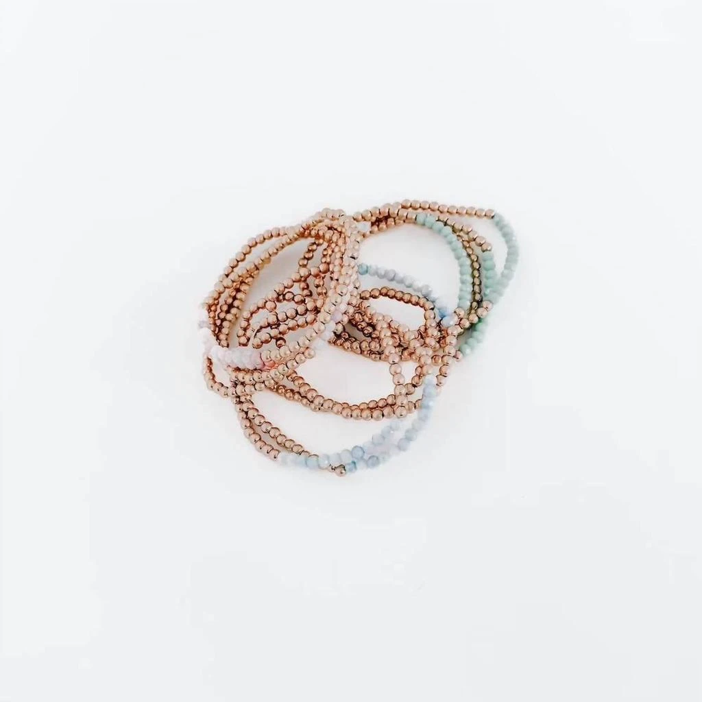 Pretty Simple Pretty Simple - Women
s Avary Glass And Metallic Bead Bracelet