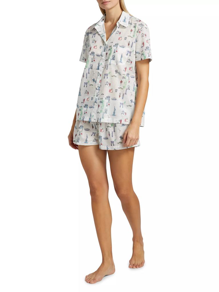 Pour Les Femmes New York Cotton Short Pajama