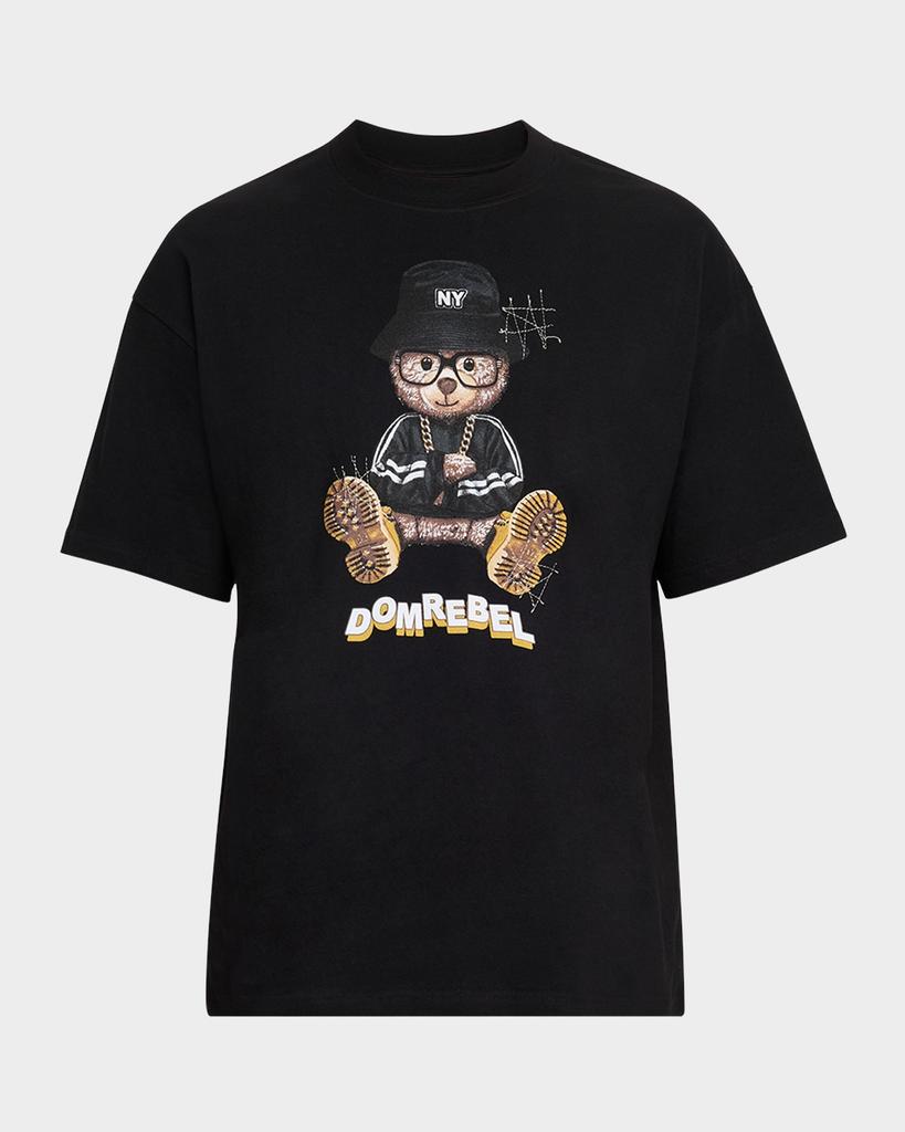 DOMREBEL Men's NY Bear Graphic T-Shirt